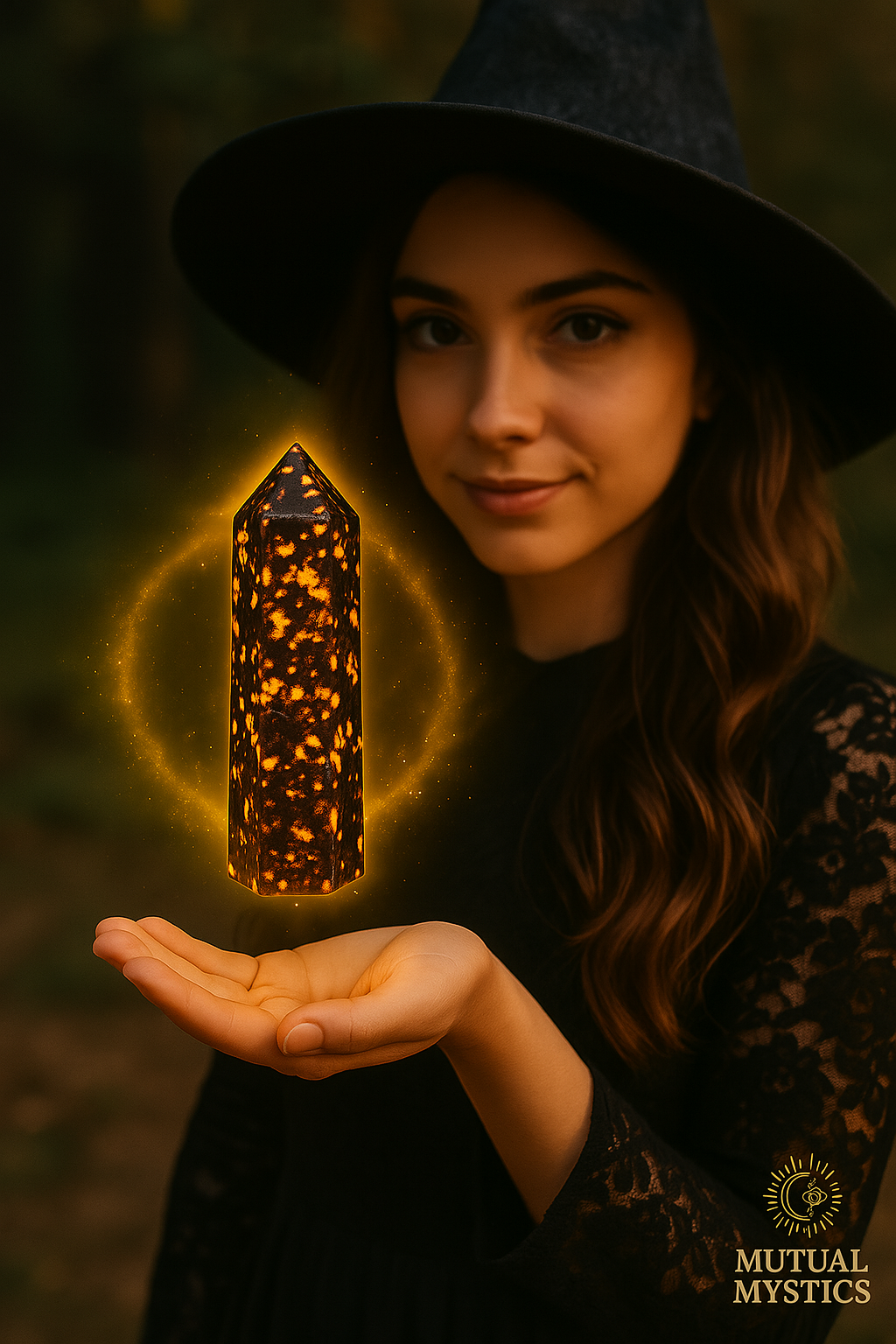 Yooperlite Flame Crystal Tower – Illuminate Your Rituals