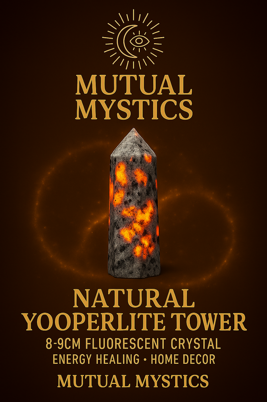 Yooperlite Flame Crystal Tower – Illuminate Your Rituals